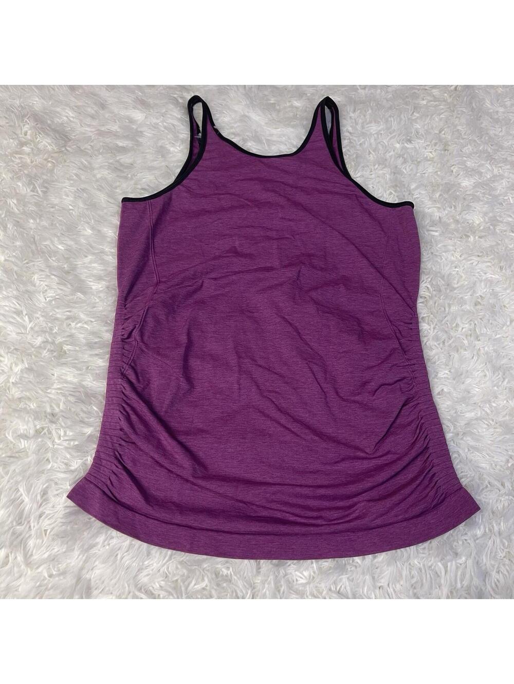 Lululemon In The Flow Tank Heathered Regal Plum W1I76S Womens 4